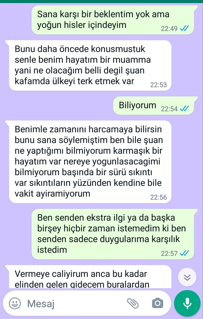 Daha önceden açıldığım flörtüme tekrar açıldım ve yine aynı cevabı aldım, sizce ne yapmalıyım?