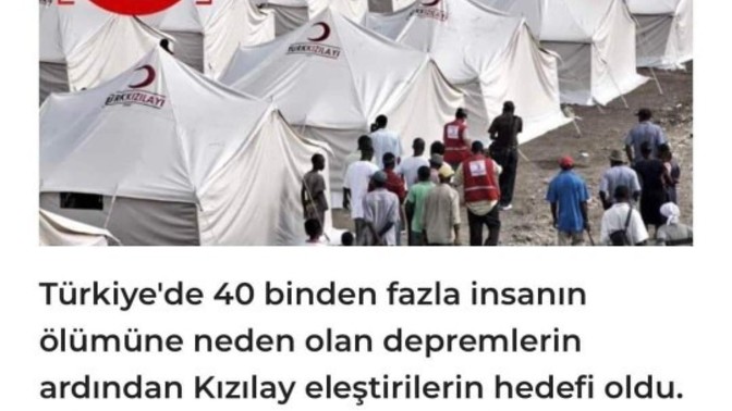 Kızılay, halkın parasıyla halka niçin çadır sattı?