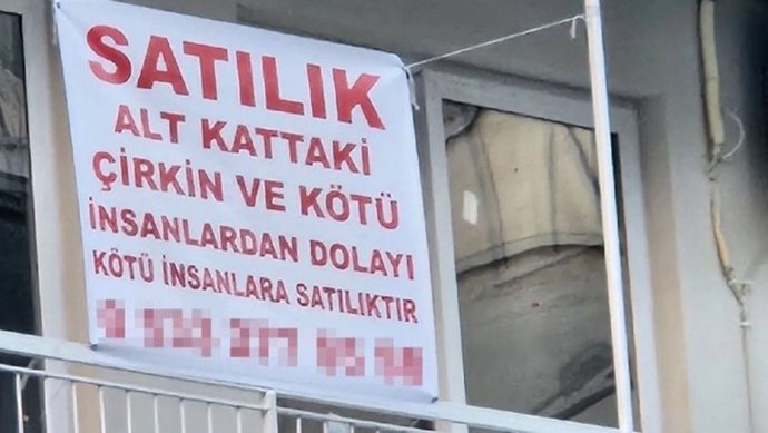 Aydında trajikomik satılık ilanı akla şu soruyu getirdi! Komşuluk ilişkilerini bitiren sebep sizce nedir?