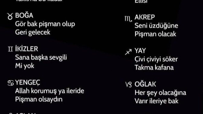 Burcunuza göre ayrılık sonrası teselli sözleri neler?