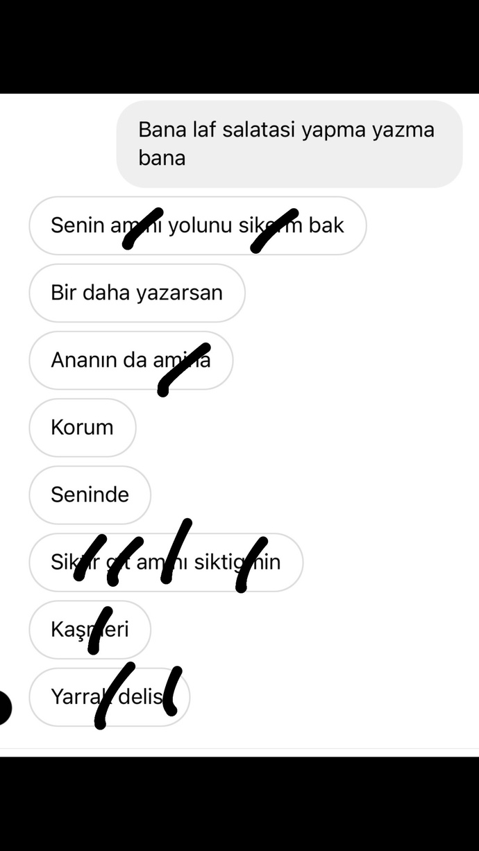 Konuşdum bi çoçuk küfürler etti bana fakeden ama sizce ona sorsami neden bu hakaretler?