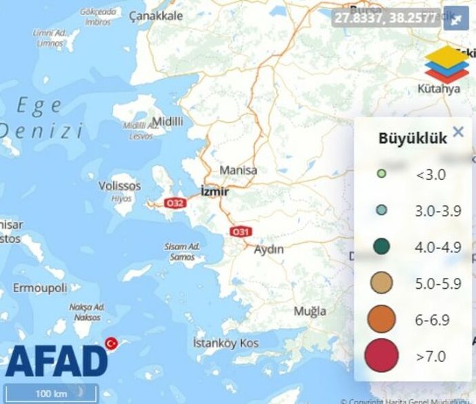 İzmirde 4.1 büyüklüğünde deprem oldu, hisseden var mı?