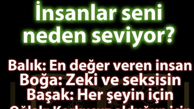 Burcuna göre insanlar seni neden sever😅?