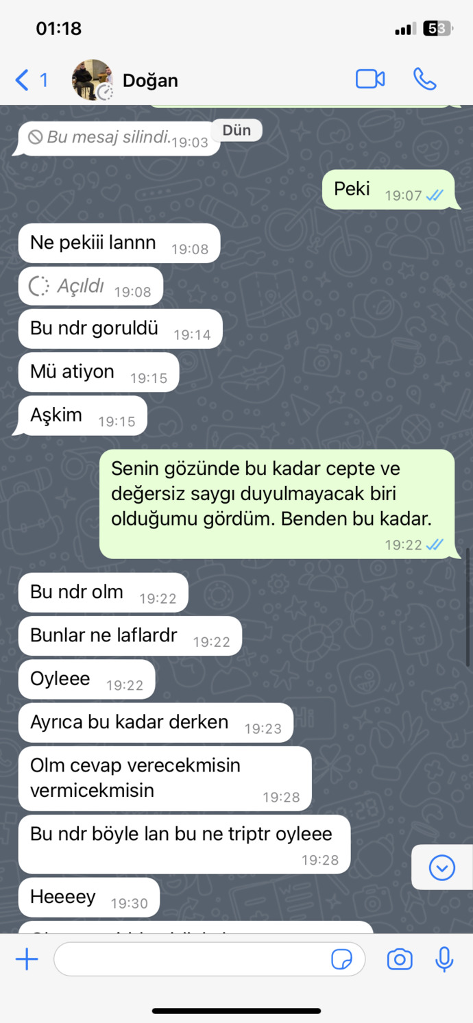 Sevgilim başka bir kızla konuşup kanıtladı mesajlarıma bakar mısınız?