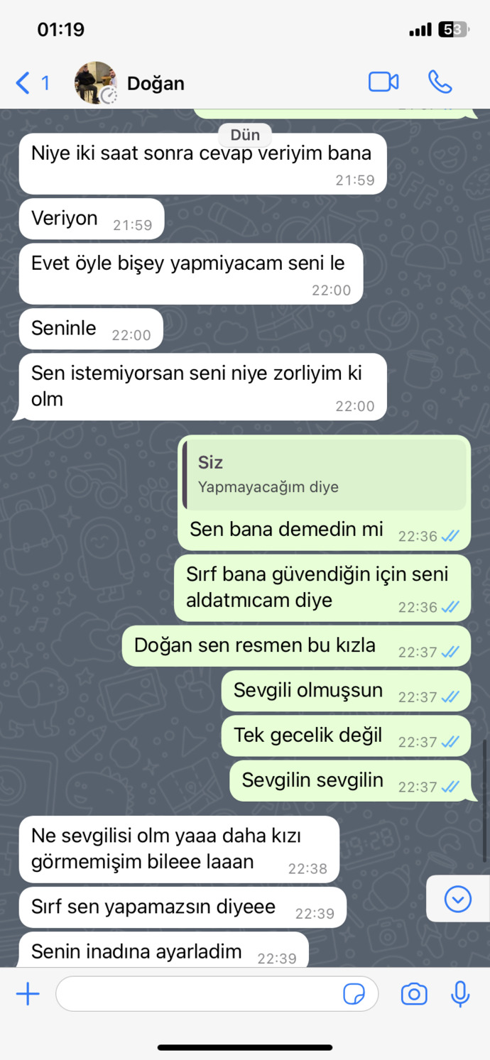 Sevgilim başka bir kızla konuşup kanıtladı mesajlarıma bakar mısınız?