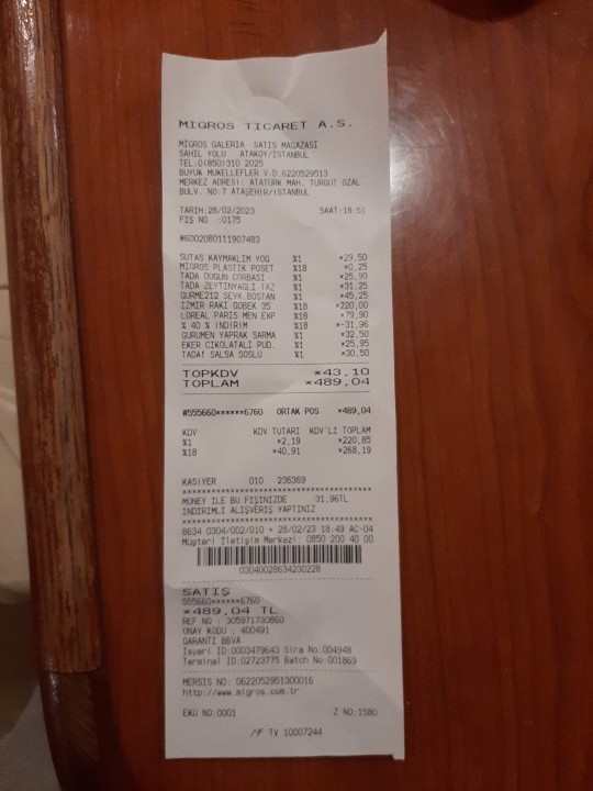 Elinde 200 liralık market fişi olan varsa atabilir mi lütfen?