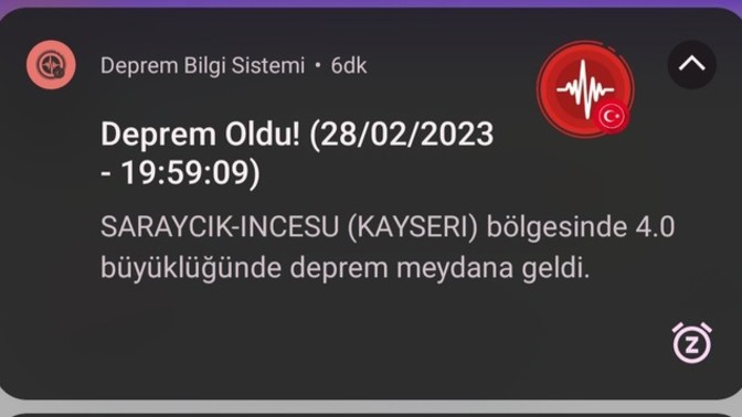 Kayseri depremini hisseden var mı?