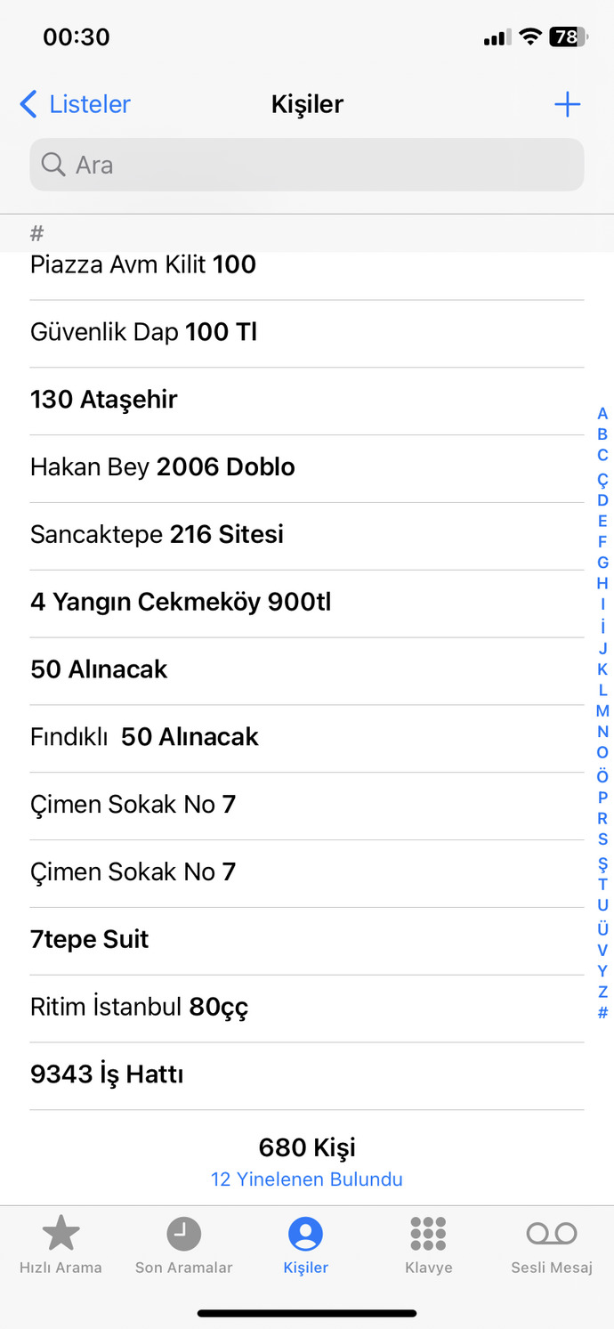 Rehberiniz de kaç kişi kayıtlı?