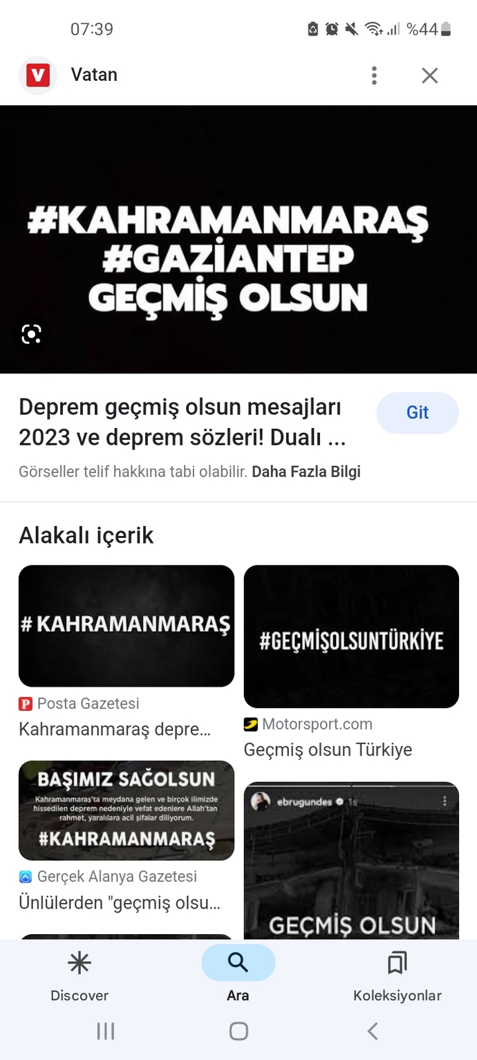 Çok geçmiş olsun her gün bir deprem oluyor allah?