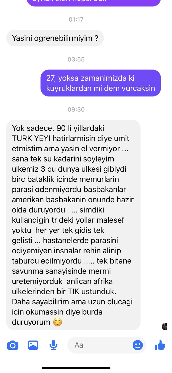 Sizce dogru mu? 90li yillarin Turkiye si daha mi kotuydu?