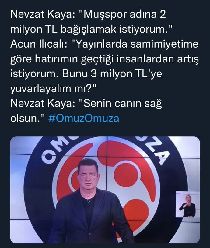 Acun Omuz Omuza için para topluyor, ilk başta onun yapması doğru değil miydi?
