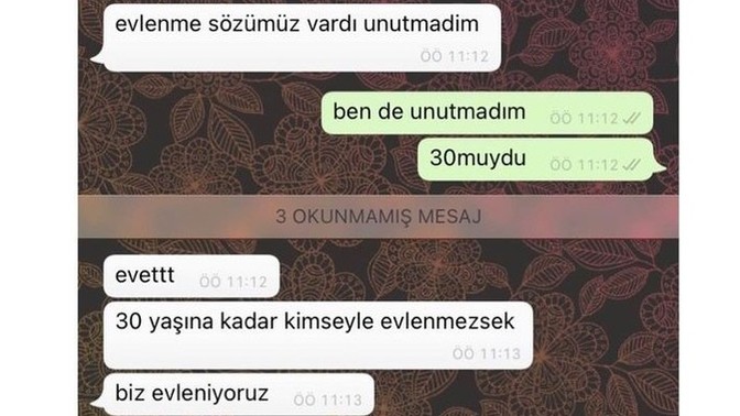 Sizin de evlenme sözü verdiğiniz arkadaşınız var mı?