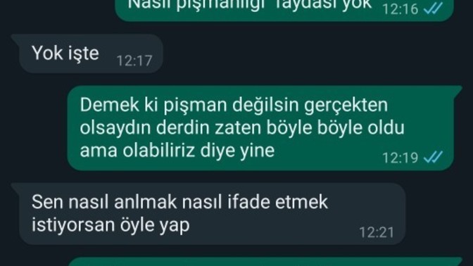 Kendi̇si̇ bi̇ti̇rmi̇şti̇ 3 ay geçi̇nce yazdı, ne demek istiyor olabilir?