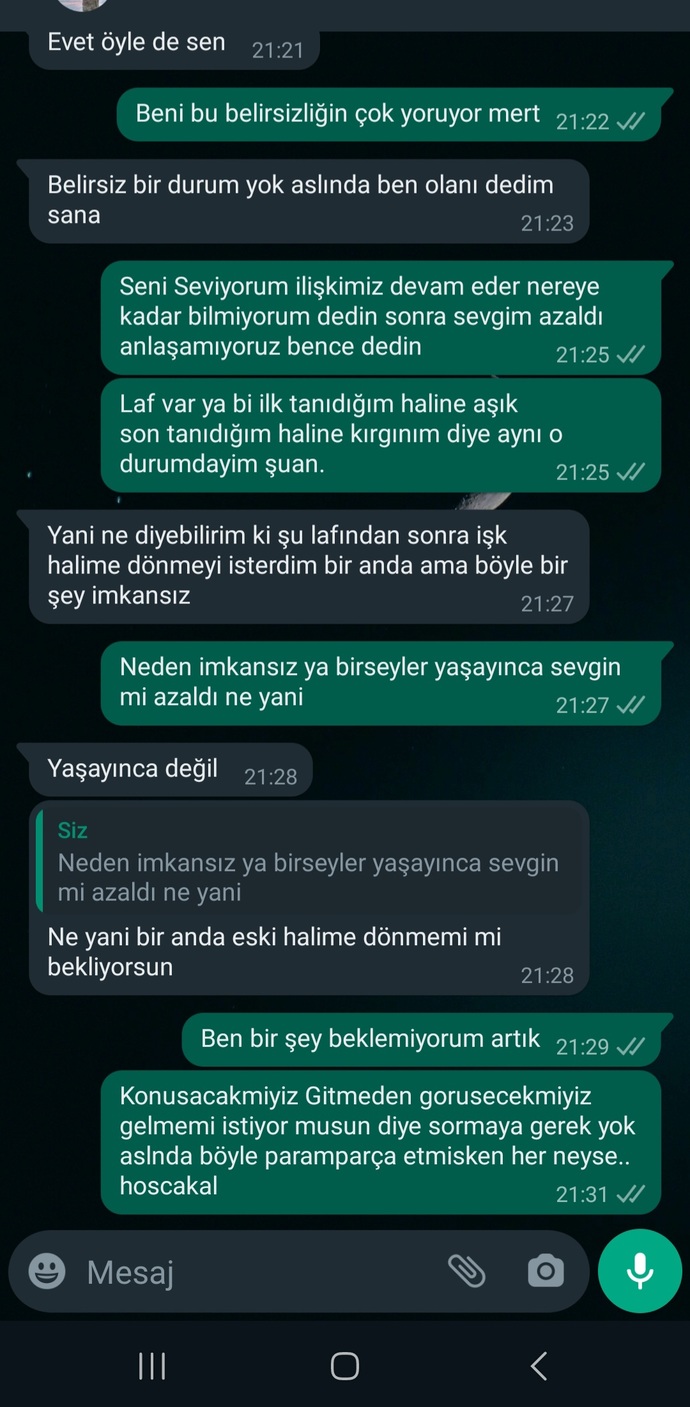 O yolun seni üzeceğeni bile bile yürümek nedir? Ben ne yapayım şimdi?