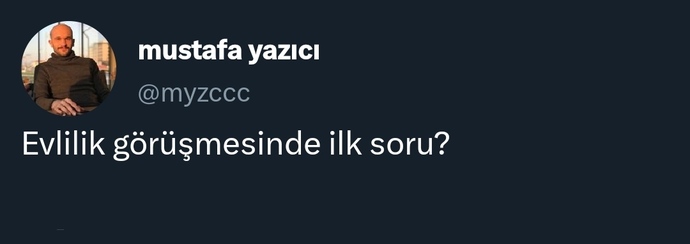 Evlilik görüşmesinde ilk sorunuz ne olur?