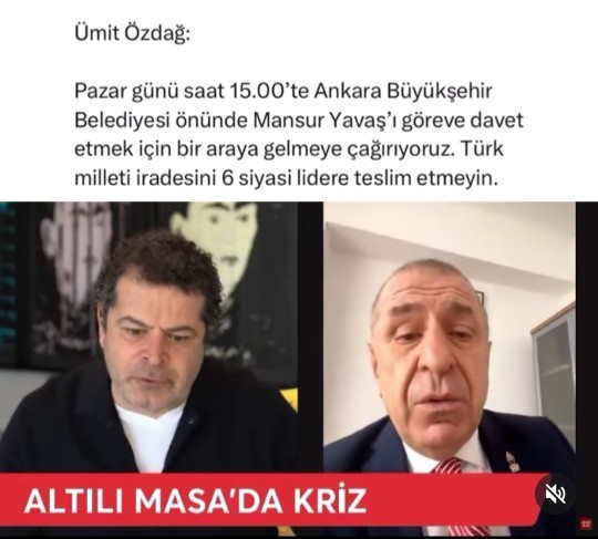 Ümit Özdağ ın Mansur Yavaş ı göreve çağırması?
