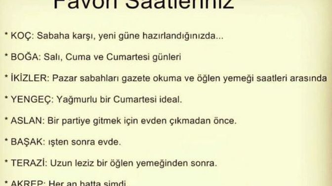 Burçların favori saatleri nelerdir?