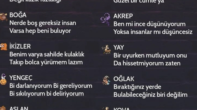Burçların iç sesi ne diyor?