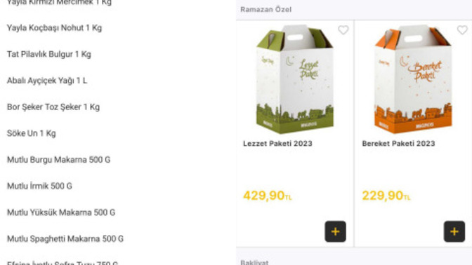 Ramazan paketleri yavaş yavaş ortaya çıkıyor! Sizce bu paket 430 TL eder mi?
