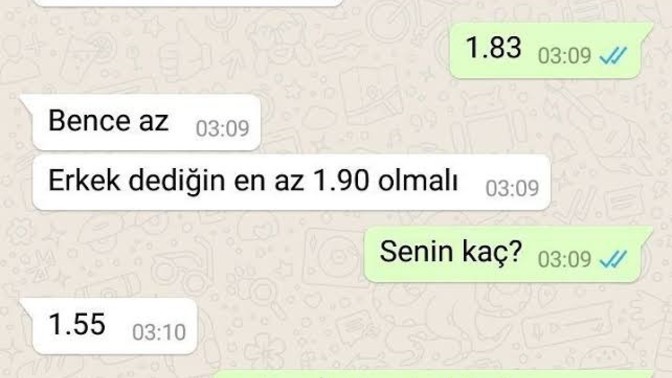 1.55'lik kızların geneli neden 1.80'den aşağı erkek istemiyor?