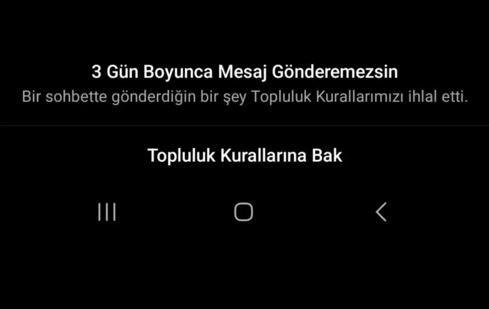 İnstagramda bu ihlal neden gelir?