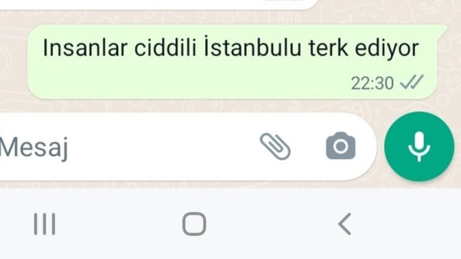 En sonki attığınız mesajda ne yaziyordu?