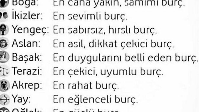 Burçların En'leri nelerdir?