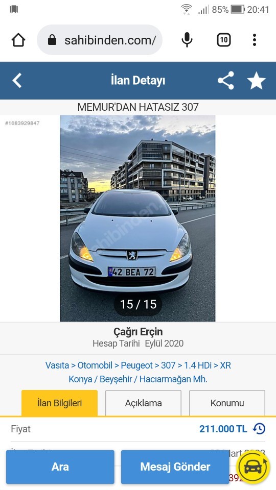 Peugeot 307 alınır mi?