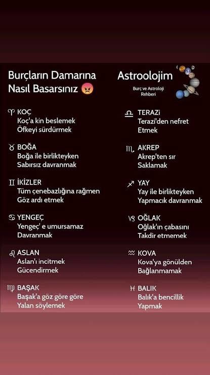 Burçların damarına nasıl basarsınız?