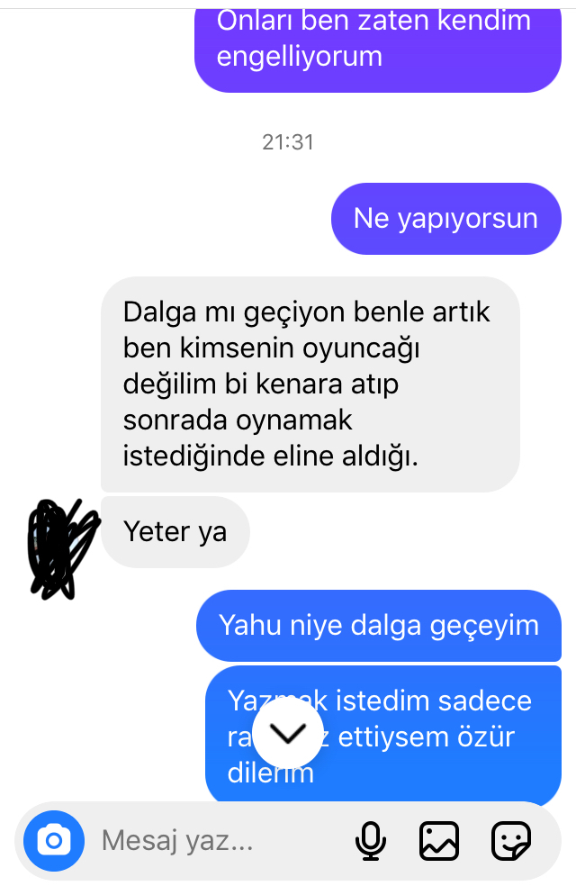Bizim aramızdaki zıtlaşmanın, iletişimsizliğin, anlaşamamanın sebebi ne ben mi yanlışım?