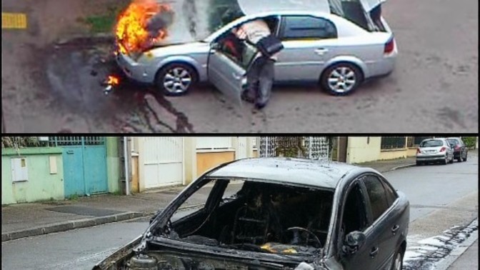Yangın çıkan araba gördünüz mü kendi arabanız da yangın çıksa ne yaparsınız?