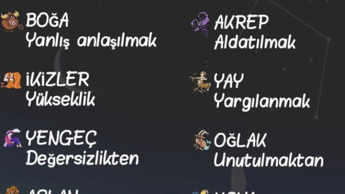 Burçların korkuları nedir?