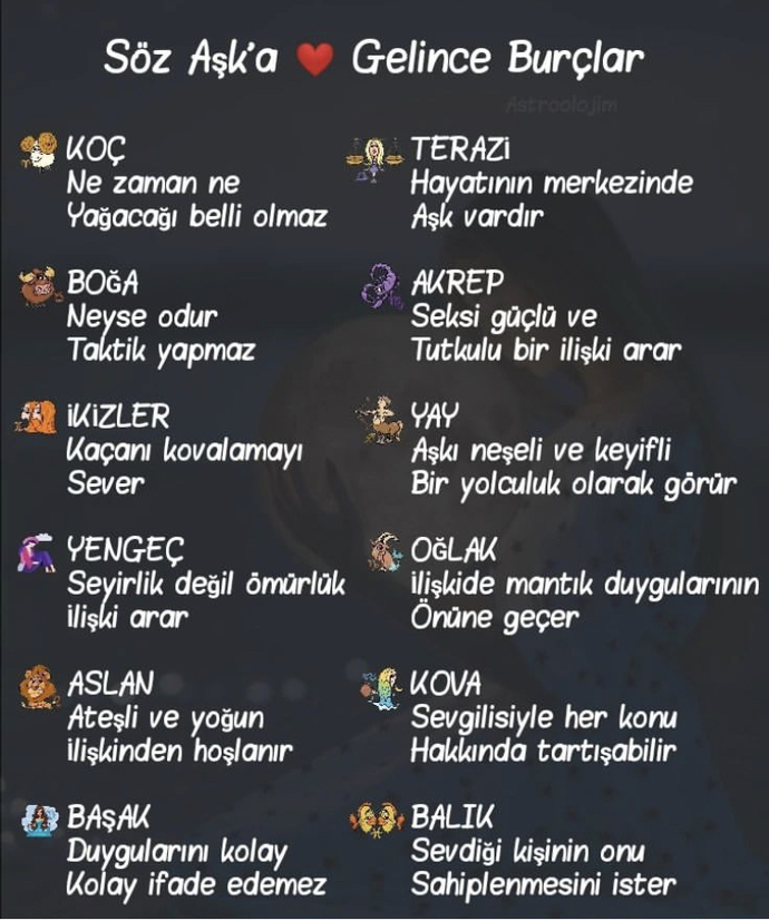 Söz aşka ❤️ gelince burçlar neler diyor?