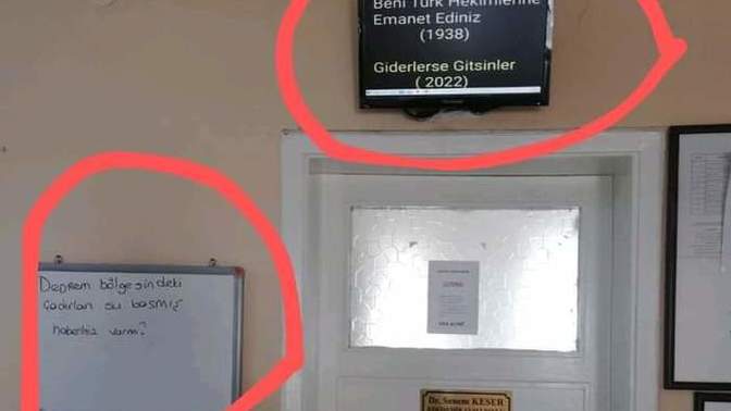 Odasının girişine "Deprem bölgesindeki çadırları su basmış" yazan doktor hakkında soruşturma başlatılmış! Soruşturmalık bir konu mu bu?