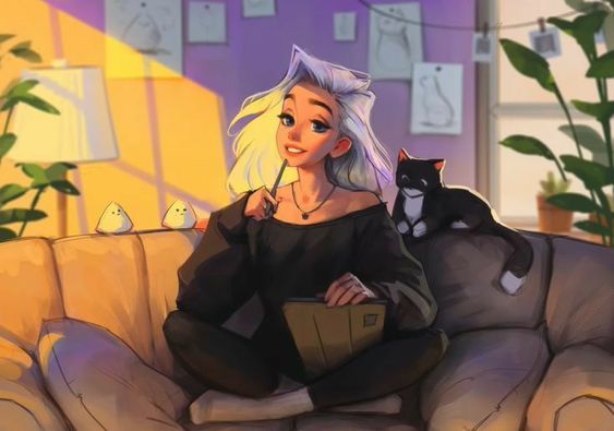 She is thinking