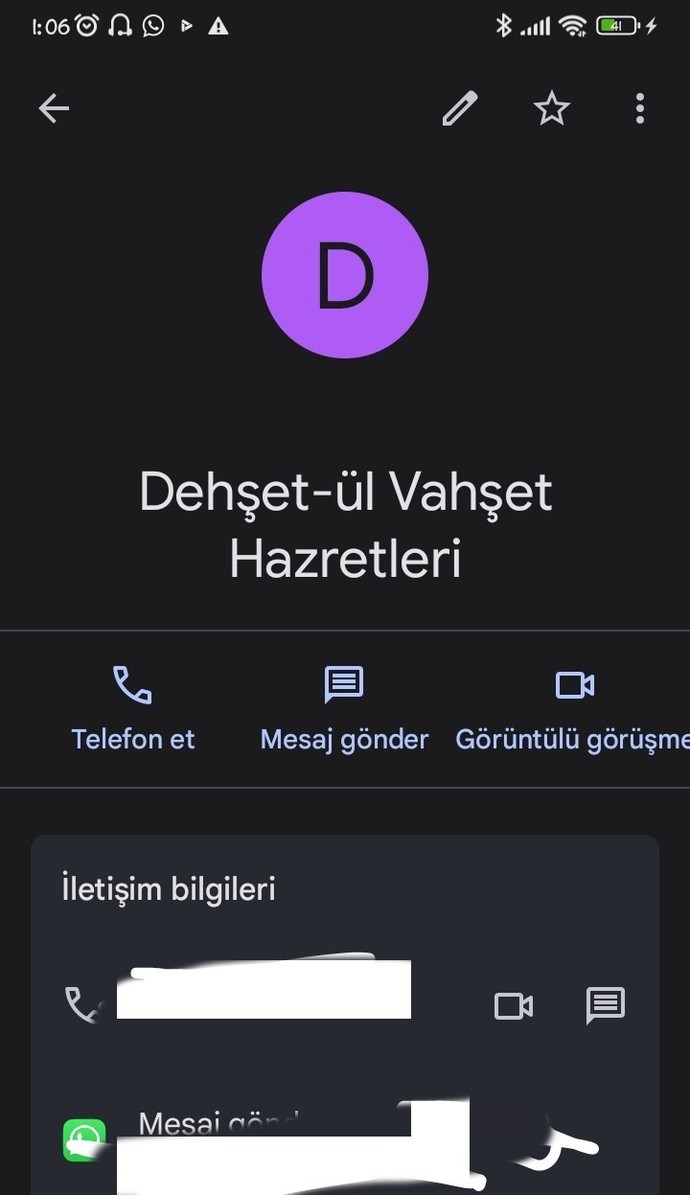 Cep Telefonunuzda kayıtlı fantastik isimler kullanirmisiniz?