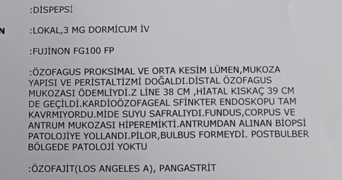 Endoskopi sonucu yorumu? KizlarSoruyor