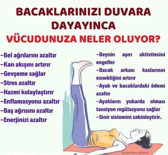 Bacaklarını duvara uzattığın zaman ne oluyor biliyormusun?