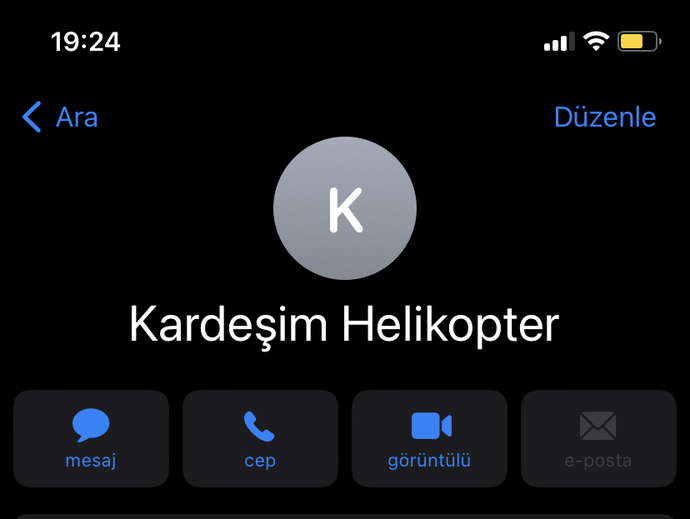 Rehberinizde değişik şekilde kaydettiğiniz isimler var mı?