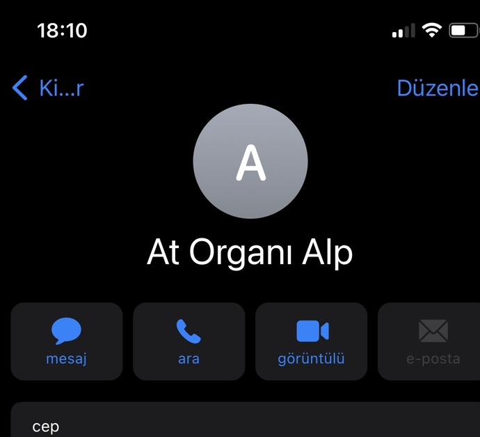 Rehberinizde değişik şekilde kaydettiğiniz isimler var mı?
