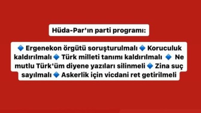 Hüda par ittifak yaptı ve NE MUTLU TÜRKÜM DİYENE yazıları kaldırsın dedi ne düşünüyorsunuz?