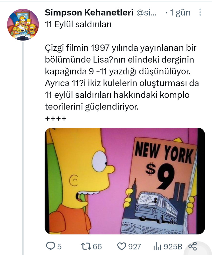 Simpson kehanetlerine inanır mısın?