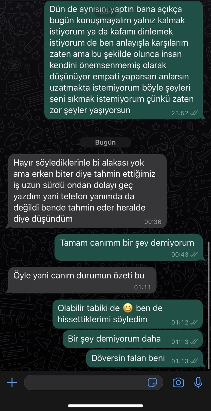 Bir insan saatler sonra yazıyorsa sebebi nedir?