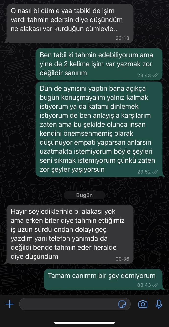 Bir insan saatler sonra yazıyorsa sebebi nedir?