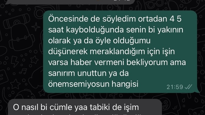 Bir insan saatler sonra yazıyorsa sebebi nedir?