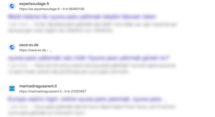 Google aramada çıkan bu alakasız siteler neden olur ve çözüm nedir?