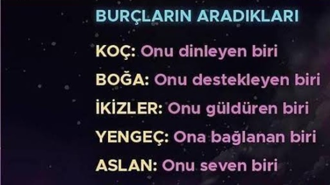 Siz burcunuza göre nasıl birini arıyorsunuz?