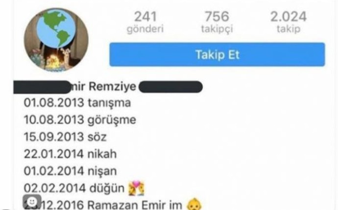 Onu ilk gördüğüm tarihi Instagram bioma yazmalı mıyım?