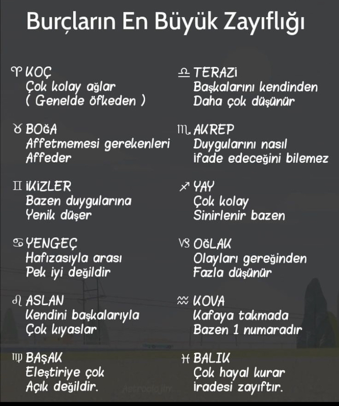 Burçların en büyük zayıflıkları nedir?
