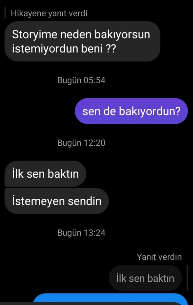 Bana neden birden böyle davrandı?